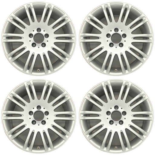 FRONT Rear For Mercedes E350 E550 OEM Design Wheel 18" 18x8.5 18x9 2007-2009 Silver Set of 4 Replacement Rim