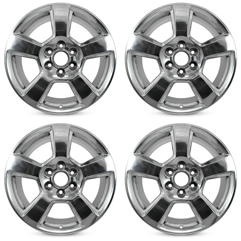 For Chevy Silverado 1500 Suburban Tahoe OEM Design Wheel 20" 20x9 2014-2020 Polished Set of 4 Replacement Rim