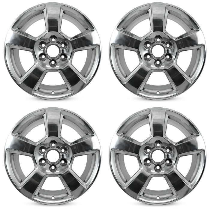 For Chevy Silverado 1500 Suburban Tahoe OEM Design Wheel 20" 20x9 2014-2020 Polished Set of 4 Replacement Rim