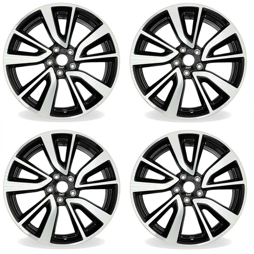 For Nissan Rogue OEM Design Wheel 19" 19x7 2017-2020 Machined Black Set of 4 Replacement Rim