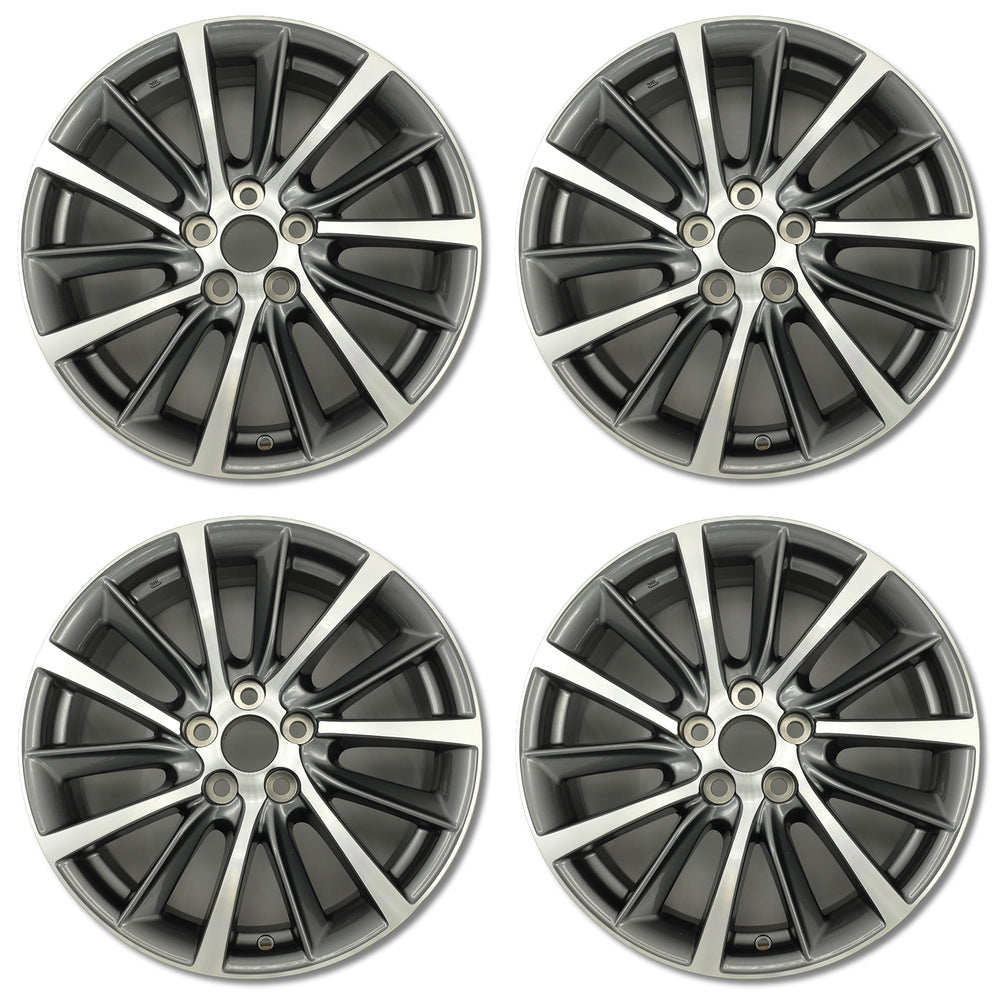 For Toyota Highlander OEM Design Wheel 18" 18x7.5 2017-2019 Machined Charcoal Set of 4 Replacement Rim