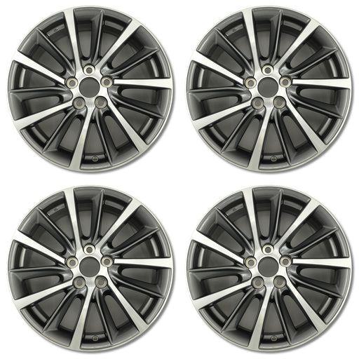 For Toyota Highlander OEM Design Wheel 18" 18x7.5 2017-2019 Machined Charcoal Set of 4 Replacement Rim