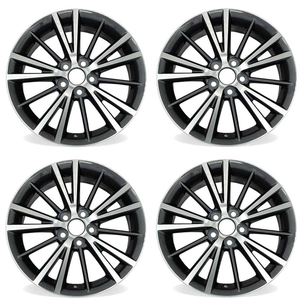 For Toyota Corolla OEM Design Wheel 16" 16X6.5 2016-2019 Machined GREY Set of 4 Replacement Rim