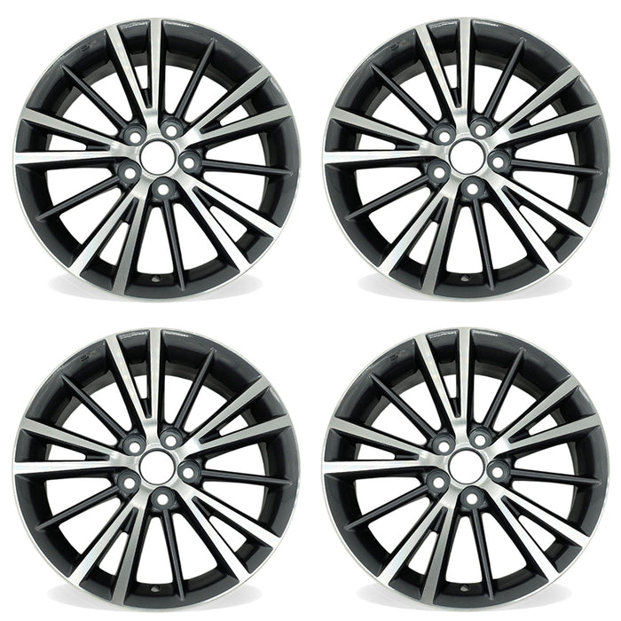 For Toyota Corolla OEM Design Wheel 16" 16X6.5 2016-2019 Machined GREY Set of 4 Replacement Rim