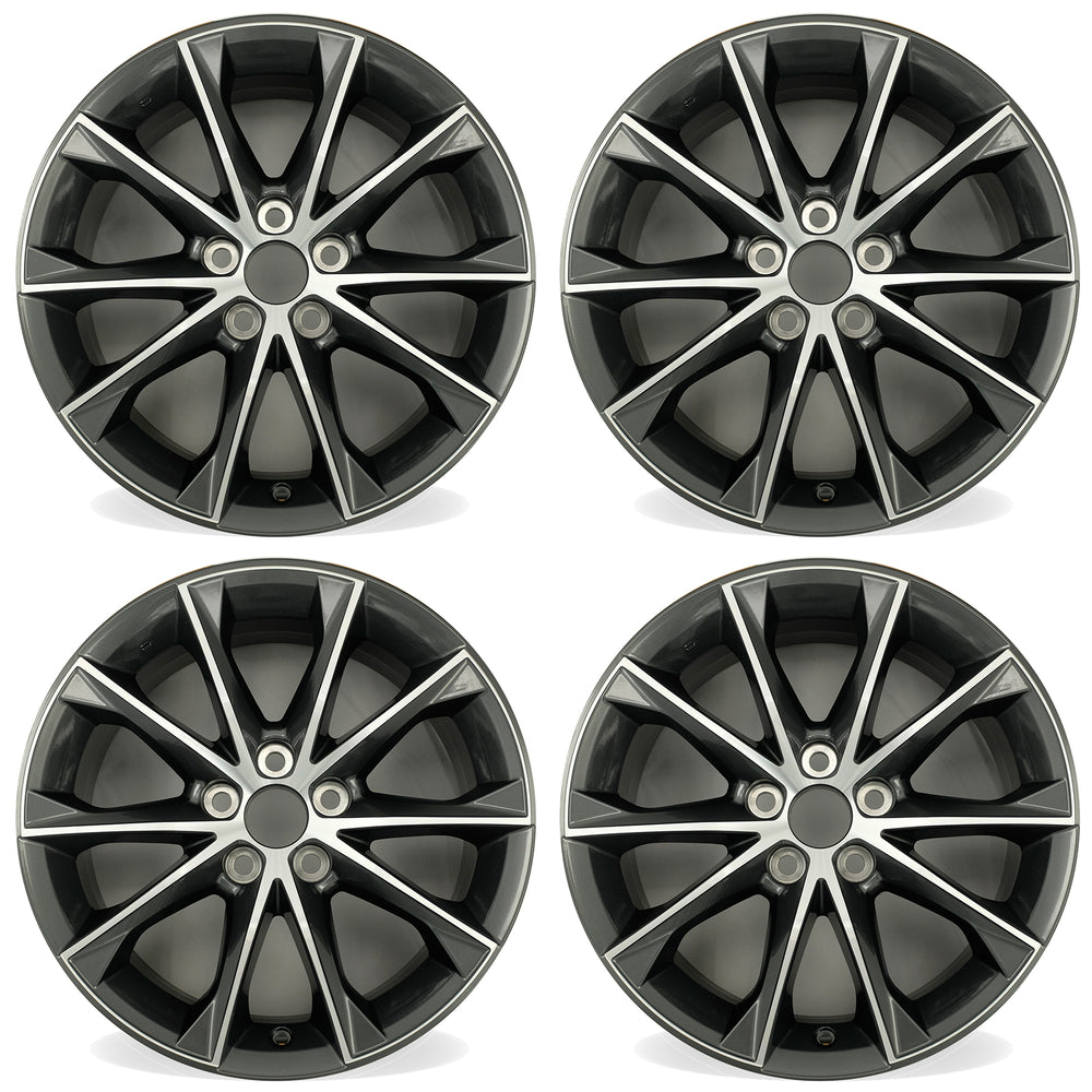 For Toyota Camry OEM Design Wheel 18" 18x7.5 2015-2017 Machined Charcoal Set of 4 Replacement Rim