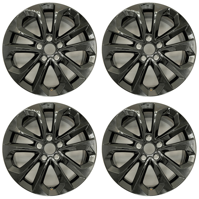 For Honda Accord OEM Design Wheel 18" 18x8 2013-2015 GLOSS BLACK Set of 4 Replacement Rim