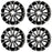 Set of 4 Brand New 17" 17X7 Alloy Wheels For 2014 2015 2016 Toyota Corolla Machined Black OEM Quality Replacement Rim