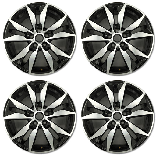 For Chevrolet Malibu OEM Design Wheel 18" 18x8.5 2016-2024 Machined Black Set of 4 Replacement Rim