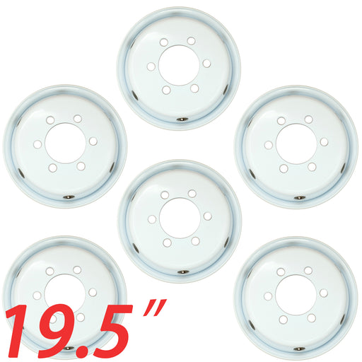 For ISUZU NPR NPR-HD NQR NRR OEM Design Wheel 1995-2023 19.5" 19.5x6 White Steel Set of 6 Replacement Rim 8980939730