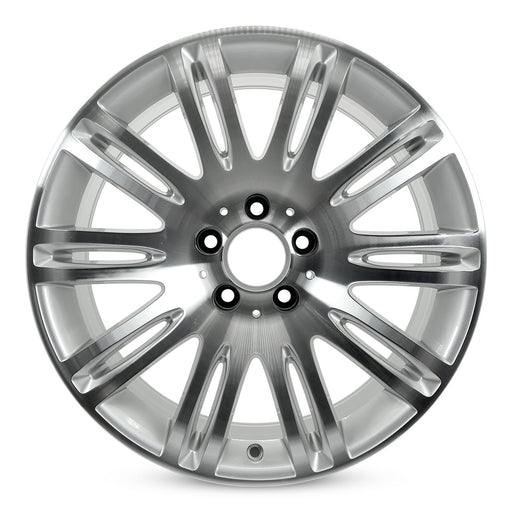 FRONT For Mercedes E350 E550 OEM Design Wheel 18" 18x8.5 2007-2009 Machined Silver Single Replacement Rim