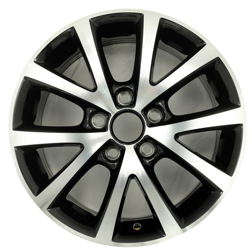 For Volkswagen Jetta OEM Design Wheel 16" 16x6.5 2015-2018 Machined Black Single Replacement Rim