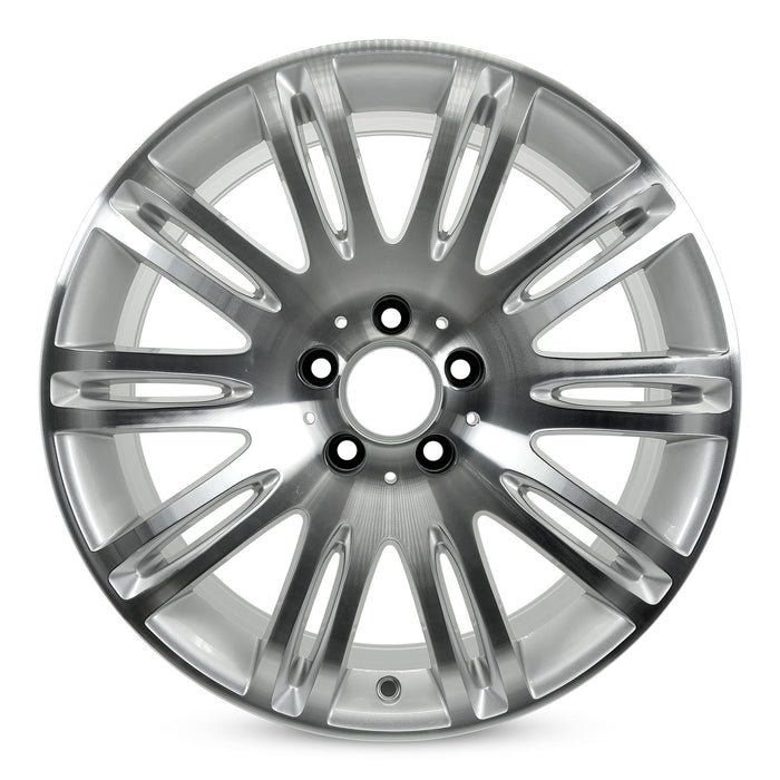 Front Rear For Mercedes E350 E550 OEM Design Wheel 18" 18x8.5 18x9 2007-2009 Machined Silver Set of 4 Replacement Rim