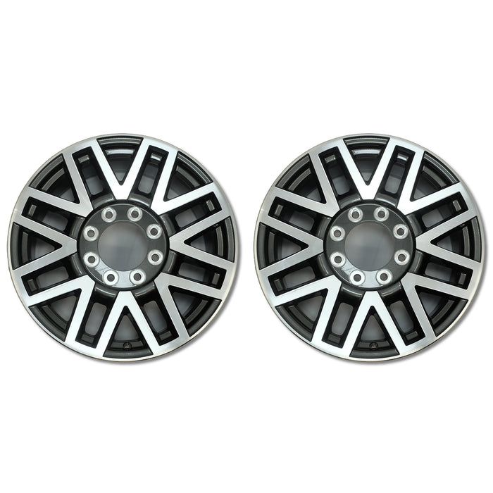 For Ford F250 F350 SD OEM Design Wheel 20" 2017-2019 20x8 Machined Charcoal Set of 2 Replacement Rim HC3C1007PA