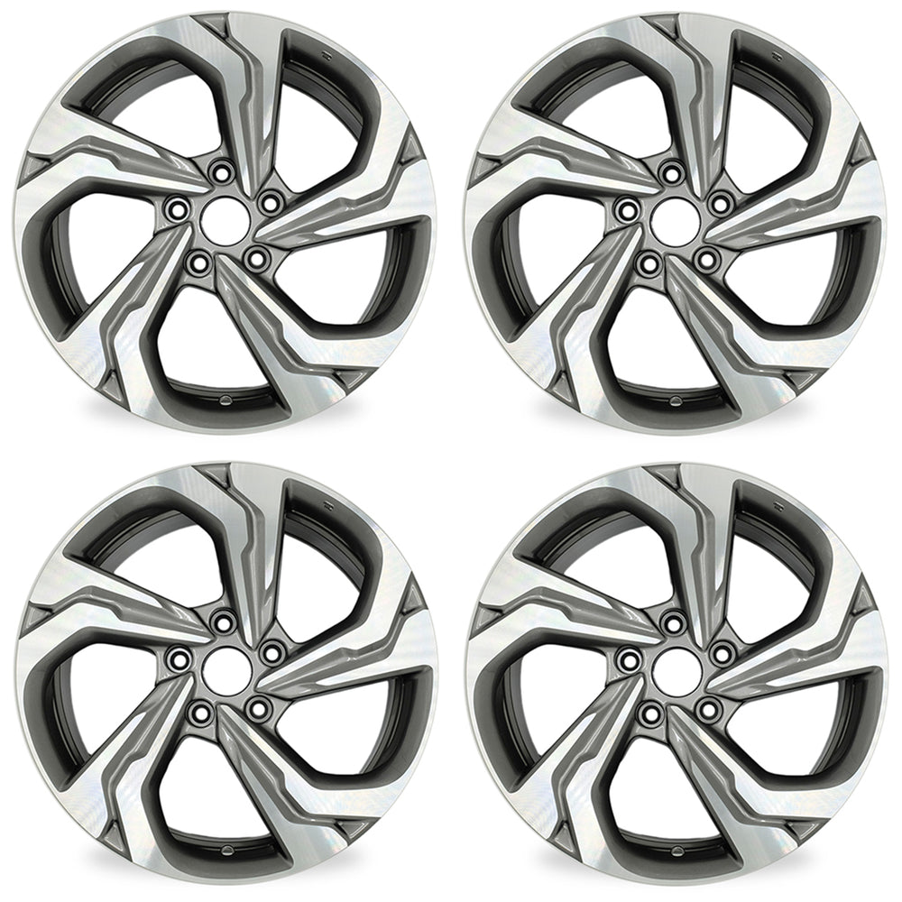 For Honda Accord OEM Design Wheel 17" 17x7.5 2018-2021 Machined Grey Set of 4 Replacement Rim