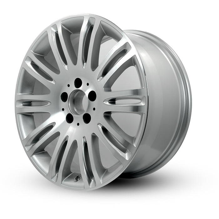 Front Rear For Mercedes E350 E550 OEM Design Wheel 18" 18x8.5 18x9 2007-2009 Machined Silver Set of 4 Replacement Rim