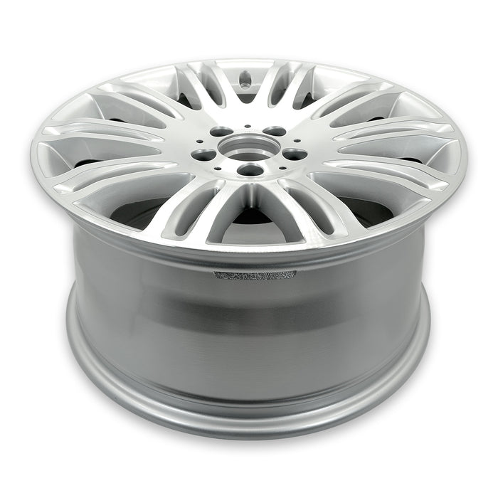 Front Rear For Mercedes E350 E550 OEM Design Wheel 18" 18x8.5 18x9 2007-2009 Machined Silver Set of 4 Replacement Rim