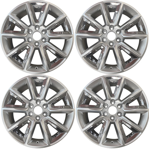 Set of 4 Brand New 22" 22x9 Grey Alloy Wheels For 2015-2020 GMC Chevrolet Sierra Silverado 1500 Suburban Tahoe OEM Quality Replacement Rim